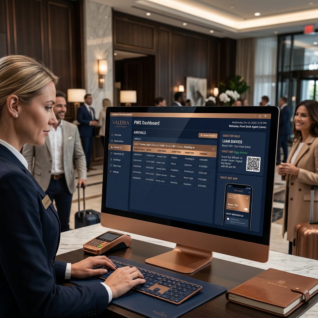 Modern hotel reservation dashboard