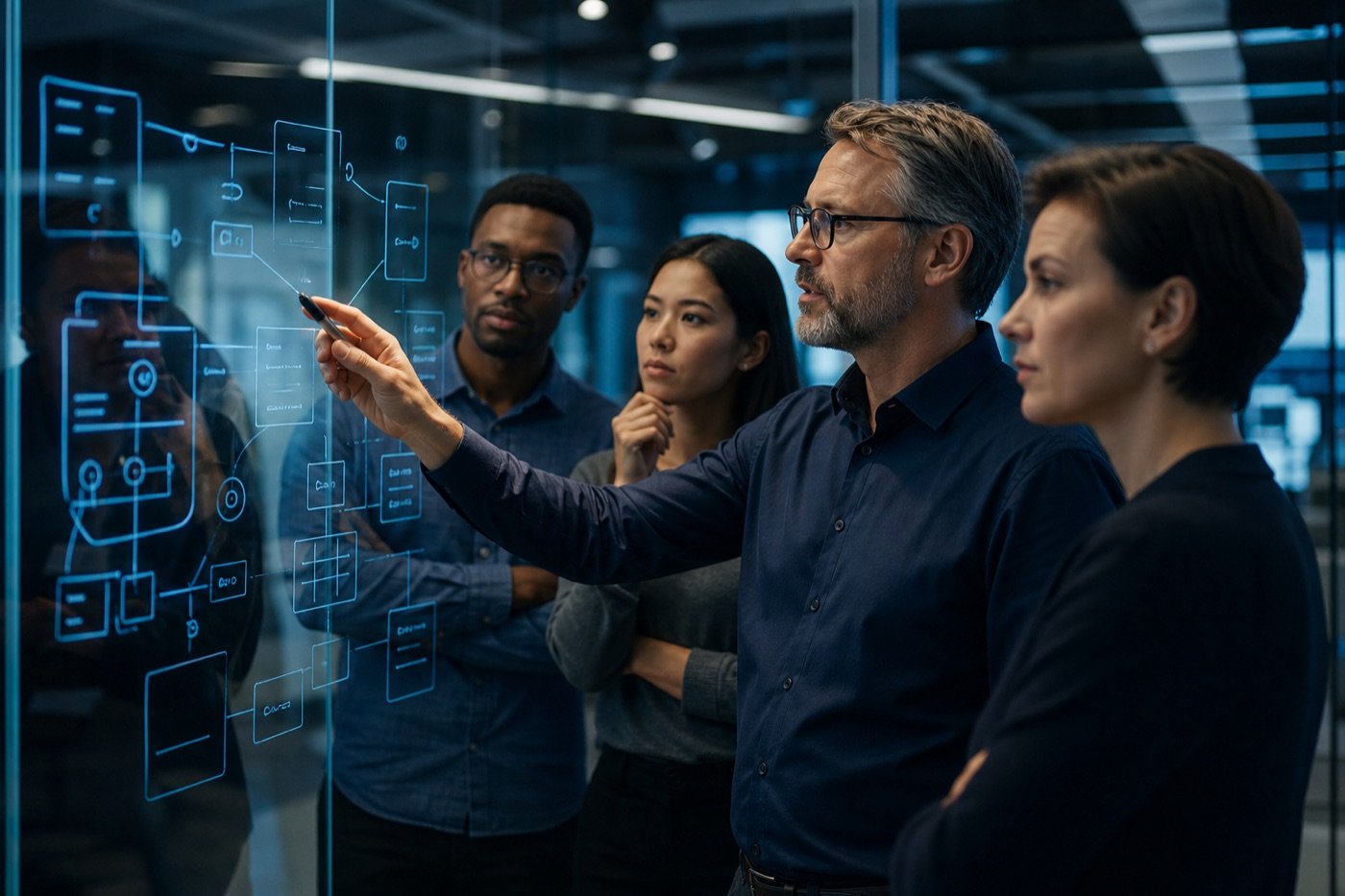Enterprise software dashboard and analytics interface